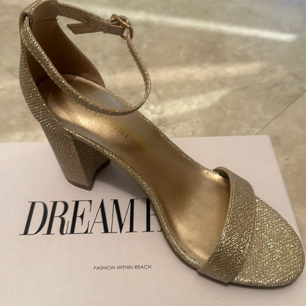 Gold Glitter women’s heels